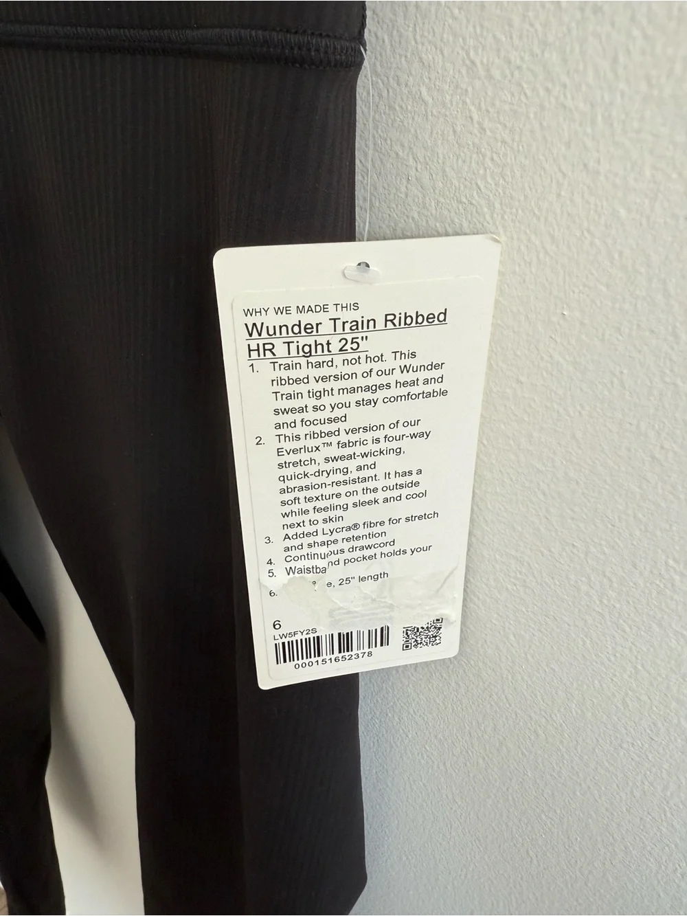 NWT Lululemon Wunder Train Ribbed HR Leggings 25”